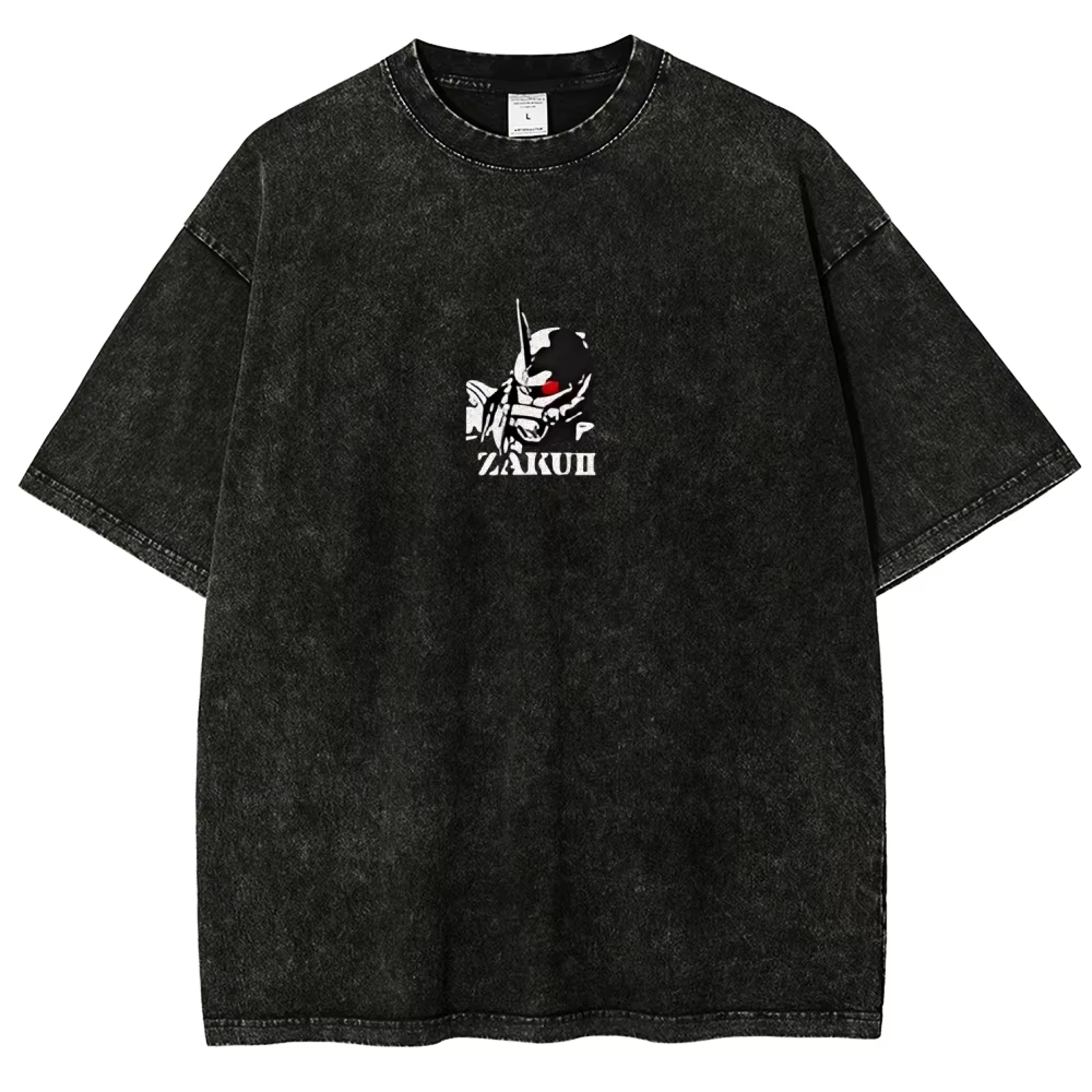 Футболка Zaku II Char Aznable  – обзор и цена Acid Wash Vintage Graphic T Shirt