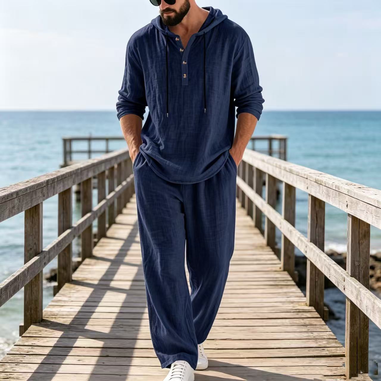 Мужской повседневный костюм из – обзор и цена Mens Linen Shirt Long Sleeve