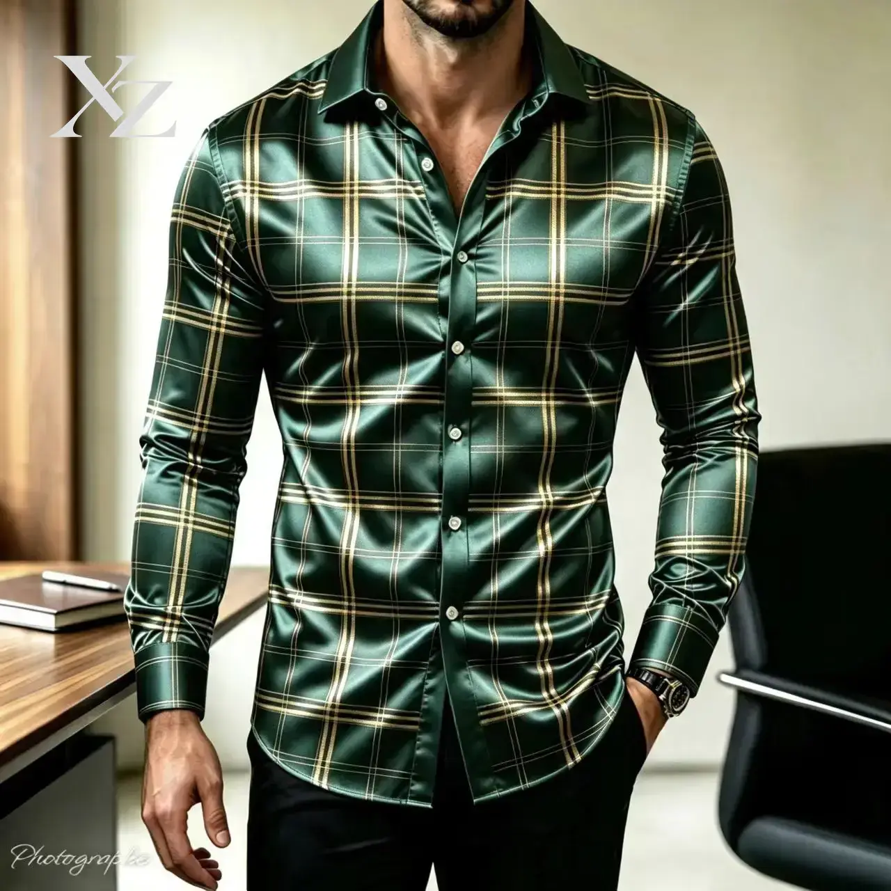 Горячая распродажа: мужская пр – обзор и цена Mens Satin Silk Dress Shirt