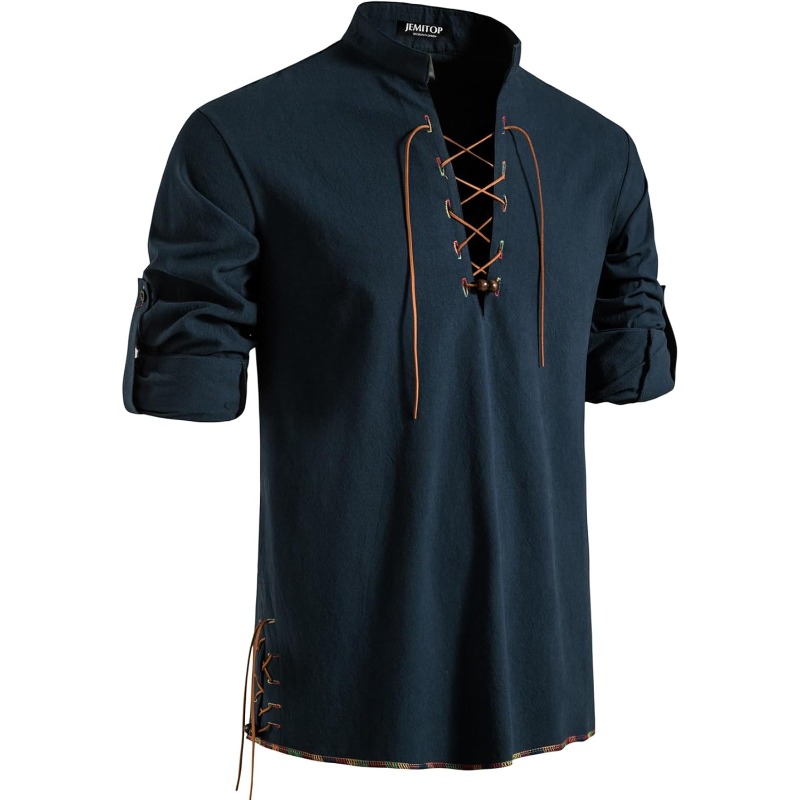 Мужская пиратская рубашка вики – обзор и цена Medieval Gothic Lace Up Pirate Shirt