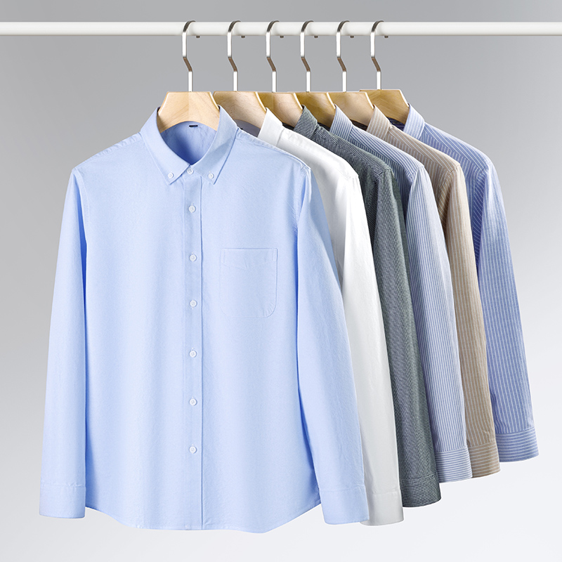 Новая весенняя мужская рубашка – обзор и цена Oxford Cotton Casual Shirt Business