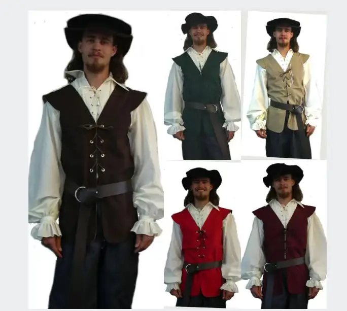 Средневековые рубашки с рюшами – обзор и цена Medieval Gothic Lace Up Pirate Shirt