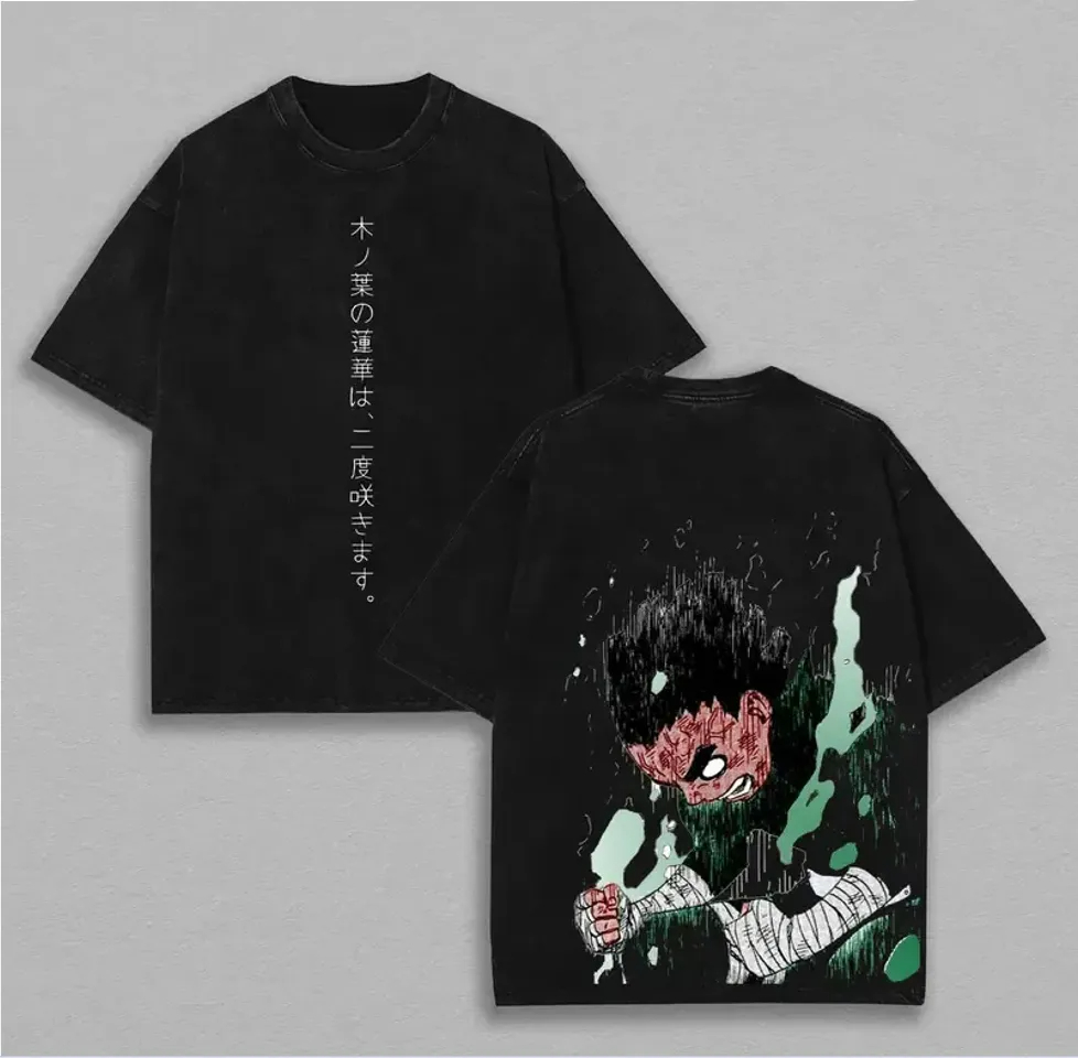 Футболка Rock Lee Naruto мужск – обзор и цена Acid Wash Vintage Graphic T Shirt