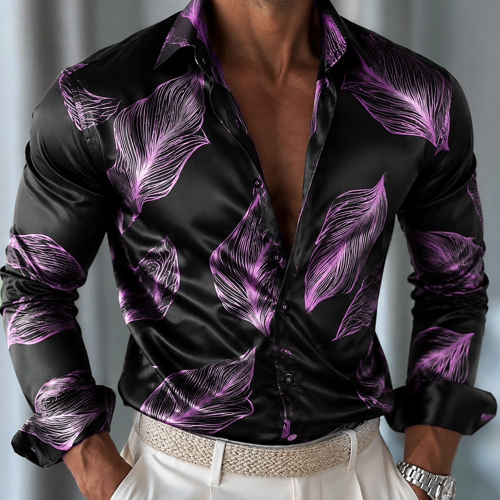 Мужская сатиновая рубашка с уз – обзор и цена Mens Satin Silk Dress Shirt