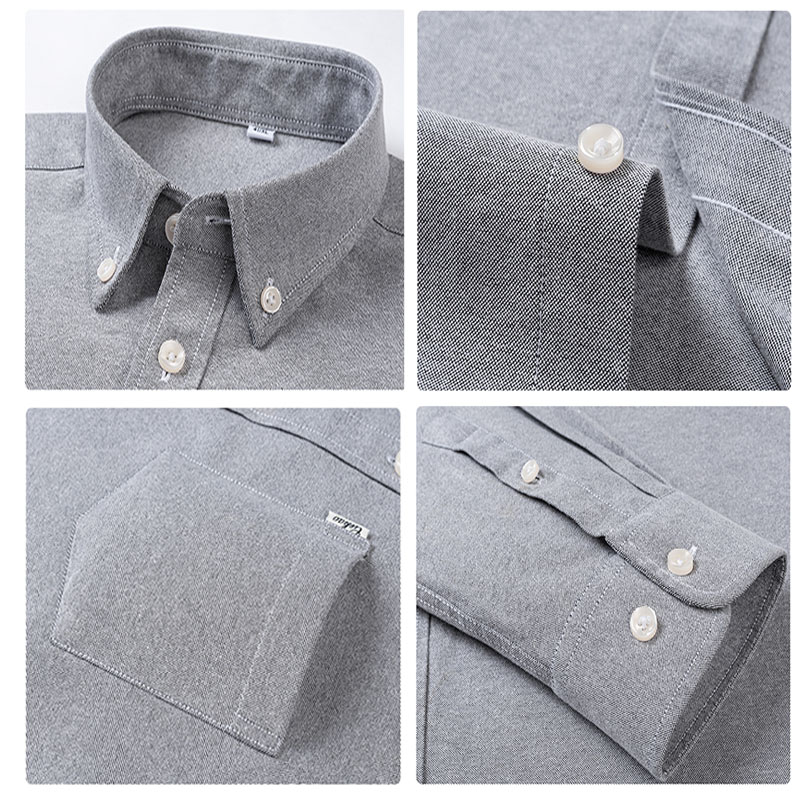Мужские рубашки из чистого хло – обзор и цена Oxford Cotton Casual Shirt Business