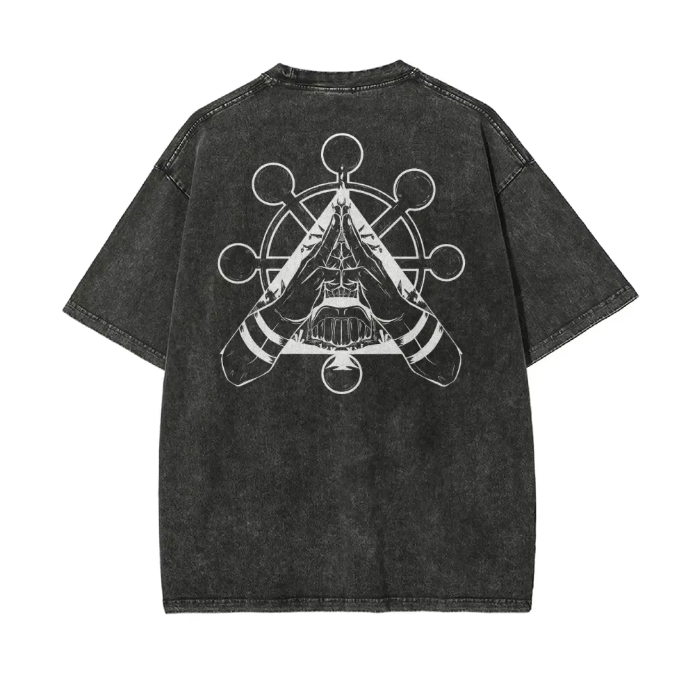 Футболка Jujutsu Kaisen Sukuna – обзор и цена Acid Wash Vintage Graphic T Shirt
