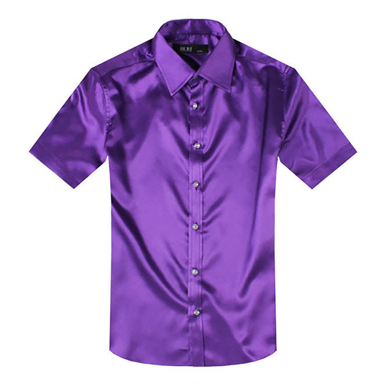 Мужская шелковая атласная руба – обзор и цена Mens Satin Silk Dress Shirt