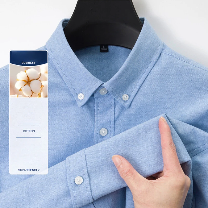 Новая мужская оксфордская руба – обзор и цена Oxford Cotton Casual Shirt Business